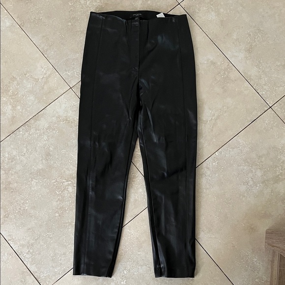 Ann Taylor Glossy Black Pleather Pants - Picture 1 of 6
